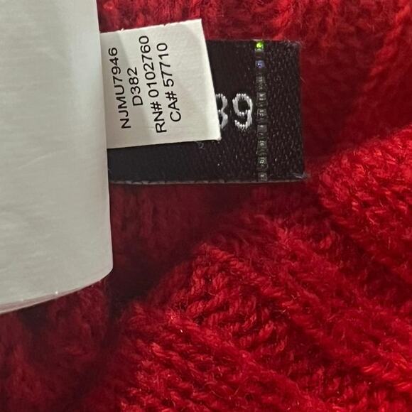 Kate Spade | Wool Blend Ruffle Yoke Bobble Sweater | Charm Red | Women’s Small - Picture 14 of 14